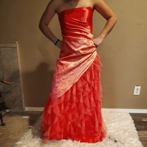 Orange prom dress